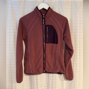 Aeropostale Sport Dusty Rose/Maroon Full Zip Lightweight Women’s Fleece Jacket